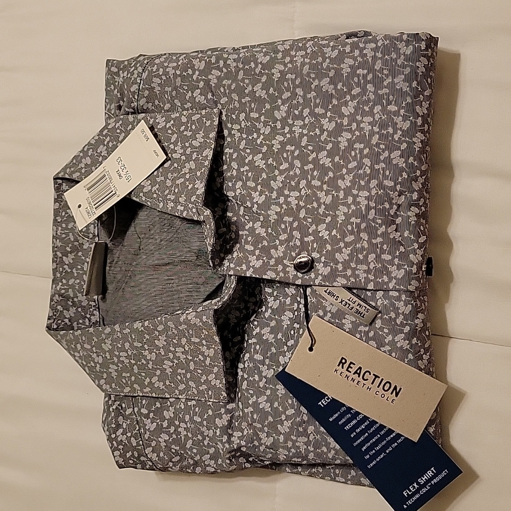 Mens Kenneth Cole Long Sleeve Dress Shirt - M